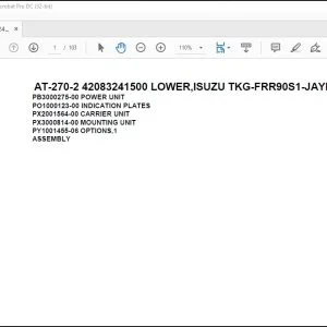 Tadano Crane AT-270-2 42083241500 LOWER,ISUZU TKG-FRR90S1-JAYN-D Parts Manual - PDF DOWNLOAD