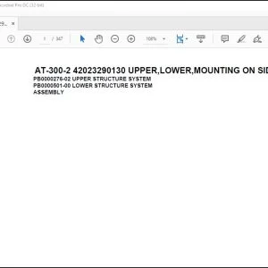 Tadano Crane AT-300-2 42023290130 UPPER LOWER MOUNTING ON SIDE Parts Catalog Manual - PDF DOWNLOAD