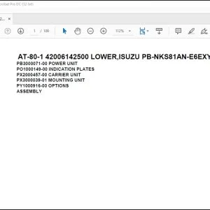 Tadano Crane AT-80-1 42006142500 LOWER, ISUZU PB-NKS81AN-E6EXY Parts Catalog Manual - PDF DOWNLOAD