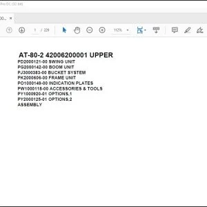 Tadano Crane AT-80-2 42006200001 UPPER Spare Parts Catalog Manual - PDF DOWNLOAD