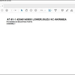 Tadano Crane AT-81-1 42040140800 LOWER,ISUZU KC-NKR66EA Spare Parts Catalog Manual - PDF DOWNLOAD