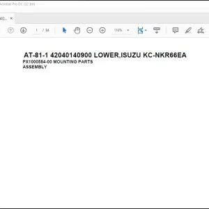 Tadano Crane AT-81-1 42040140900 LOWER,ISUZU KC-NKR66EA Spare Parts Catalog Manual - PDF DOWNLOAD