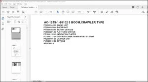 Tadano Mobile Crane AC-125S-1-80102 3 Boom Crawler Type Spare Parts Catalog Manual - PDF DOWNLOAD