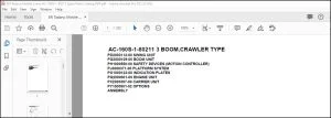 Tadano Mobile Crane AC-160S-1-80211 Spare Parts Catalog Manual - PDF DOWNLOAD