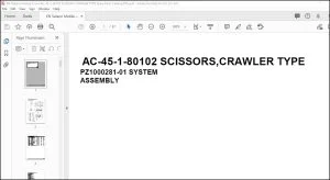 Tadano Mobile Crane AC-45-1-80102 SCISSORS CRAWLER TYPE Spare Parts Catalog Manual - PDF DOWNL