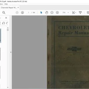 1919-1923 Chevrolet Showing Short Cuts & Methods for Repairing Motor Cars Repair Manual - PDF DOWNLOAD