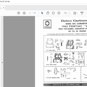 1951-1962 Pontiac 2GC Delco Carburetor Service Parts Catalog Manual - PDF DOWNLOAD