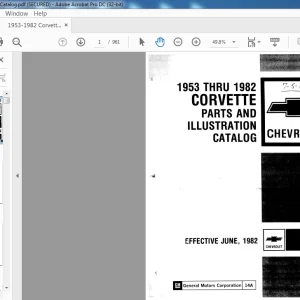 1953-1982 Chevrolet Corvette Parts Catalog Manual - PDF DOWNLOAD