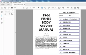 1966 Fisher Body Service Manual - PDF DOWNLOAD