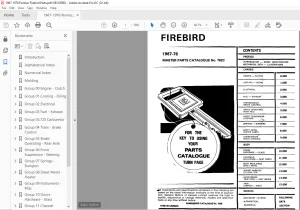 1967-1976 Pontiac Firebird Parts Catalogue Manual 762C - PDF DOWNLOAD