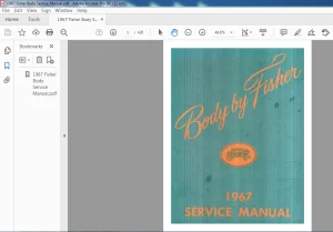 1967 Fisher Body Service Manual - PDF DOWNLOAD