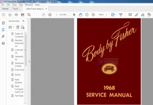 1968 Fisher Body Service Manual - PDF DOWNLOAD
