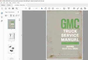 1969 GMC Series 1500-3500 Truck Service Manual X-6932 - PDF DOWNLOAD