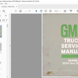 1969 GMC Series 1500-3500 Truck Service Manual X-6932 - PDF DOWNLOAD