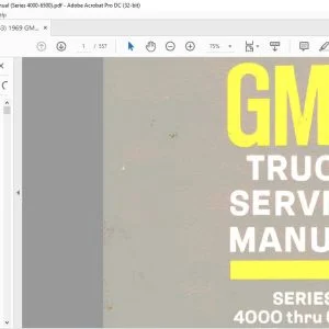 1969 GMC Series 4000-6500 Truck Service Manual X-6933 - PDF DOWNLOAD