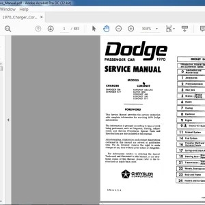 1970 Dodge Charger & Coronet Service Manual - PDF DOWNLOAD