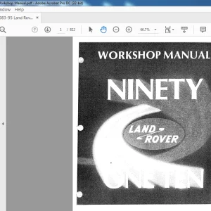 1983-1995 Land Rover 90 & 110 Workshop Manual - PDF DOWNLOAD