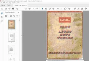 1984 GMC Series 1500-3500 Light Duty Trucks Service Manual X-8432 - PDF DOWNLOAD