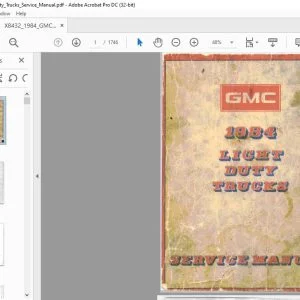 1984 GMC Series 1500-3500 Light Duty Trucks Service Manual X-8432 - PDF DOWNLOAD