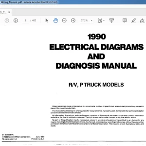 1990 Chevrolet R/V, P Truck Model Electrical Diagrams & Diagnosis Manual - PDF DOWNLOAD