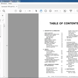 1992-1998 Kawasaki 900 PWC Jet Ski Repair Manual - PDF DOWNLOAD