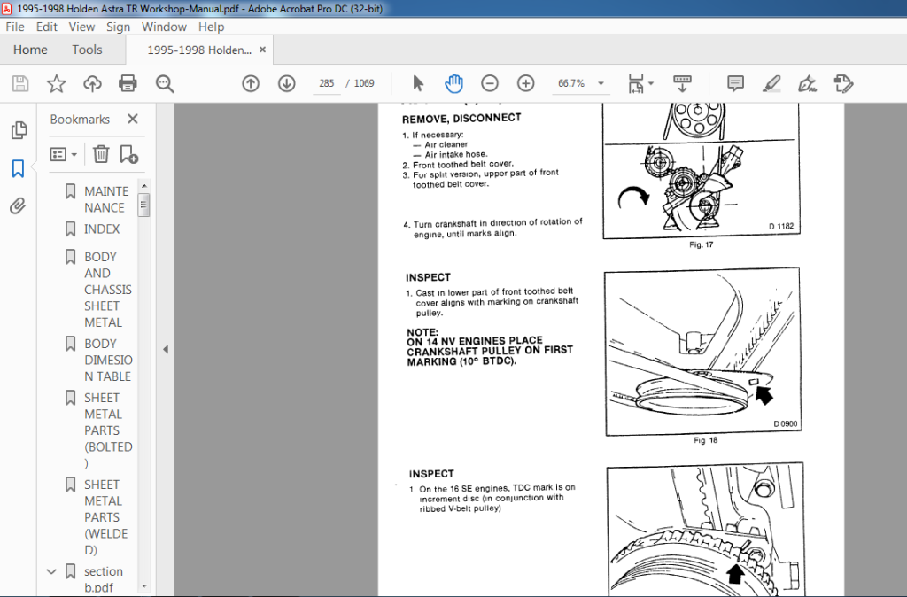 1995-1998 Holden Opel Astra & Opel Kadett Workshop Manual - PDF ...