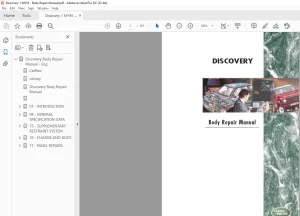 1995 Land Rover Discovery Body Repair Manual - PDF DOWNLOAD