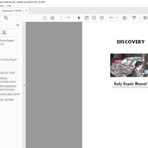 1995 Land Rover Discovery Body Repair Manual - PDF DOWNLOAD