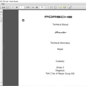 1997-2001 Porsche 986 Boxter Technical Manual - PDF DOWNLOAD