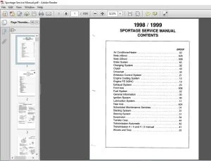 1998-1999 Kia Sportage Service Manual - PDF DOWNLOAD