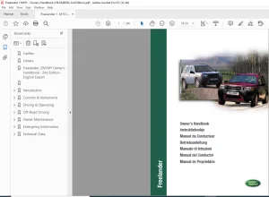 2001 Land Rover Freelander Owner’s Handbook Manual - PDF DOWNLOAD