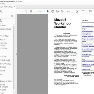 2002 Mazda 6 Workshop Manual - PDF DOWNLOAD