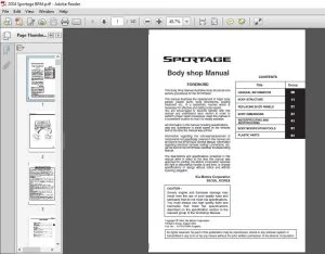 2004 Kia Sportage Body Shop Manual A1FB-EG48A - PDF DOWNLOAD