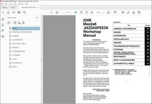 2006 Mazda6 MazdaSpeed6 Workshop Manual - PDF DOWNLOAD