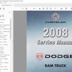2008 Dodge Ram Truck SRT-10 & Diesel Factory Service Manual - PDF DOWNLOAD