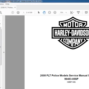 2008 Harley Davidson 2008 FLT Police Models Service Manual Supplement 99483-08SP - PDF DOWNLOAD
