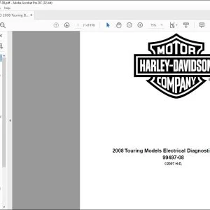 2008 Harley-Davidson Touring Models Electrical Diagnostics Manual 99497-08 - PDF DOWNLOAD