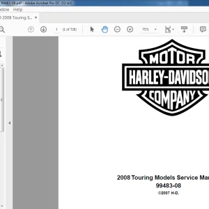 2008 Harley Davidson Touring Service Manual 99483-08 - PDF DOWNLOAD