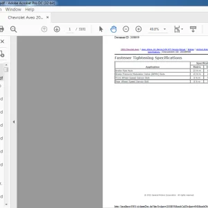 2009 Chevrolet Aveo Aveo, Wave, G3, Barina (VIN S/T) Service Manual - PDF DOWNLOAD