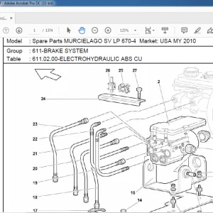 2010 Lamborghini Murciélago SV LP670 Parts Manual - PDF DOWNLOAD