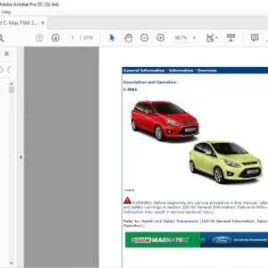 2011-2019 Ford C-MAX Factory Service Manual - PDF DOWNLOAD