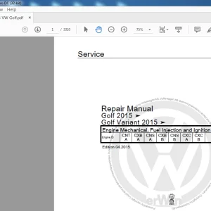 2015 Volkswagen Golf, Golf Variant Repair Manual - PDF DOWNLOAD