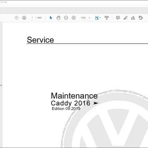 2016 Volkswagen Caddy Complete Service Manual - PDF DOWNLOAD
