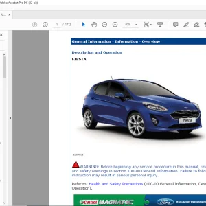 2017-2020 Ford Fiesta 1.1L 5-Speed MT Factory Service Manual - PDF DOWNLOAD