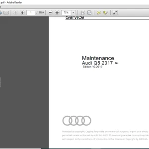 2017 Audi Q5 Maintenance Complete Factory Service Manual - PDF DOWNLOAD