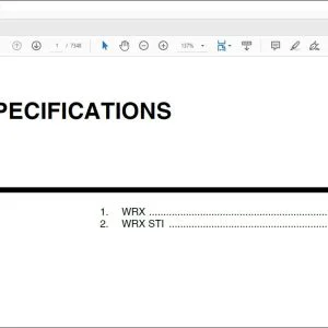 2020 Subaru WRX Complete Service Manual - PDF DOWNLOAD