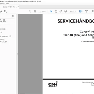 CNH Cursor® 16 SST Tier 4B (final) and Stage IV Motor SERVICEHÅNDBOG 47609714 - PDF DOWNLOAD