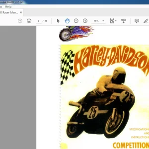 Harley Davidson Sportster KR KR-TT XLR-TT Racer Specifications & Instructions Manual - PDF DOWNLOAD