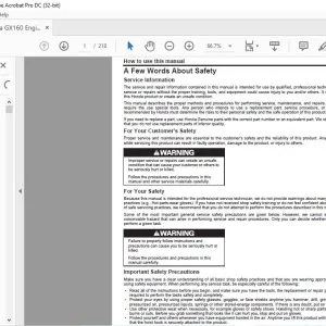 Honda GX160 Engine Service Manual - PDF DOWNLOAD