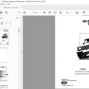 Land Rover Defender 90.110.130 Workshop Manual Supplement SLR621ENWS2 - PDF DOWNLOAD